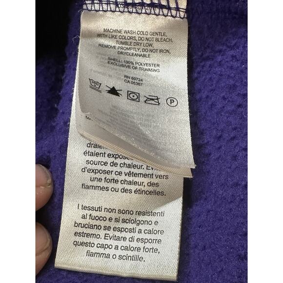 Youth Columbia Full Zip Fleece Jacket Small Purple Hooded - Picture 5 of 9